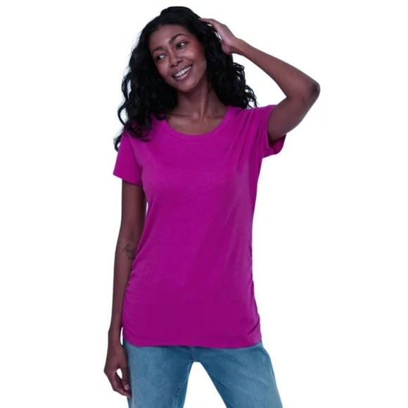 Bench Soft Magenta Ruched Logo Tee - Picture 7 of 7